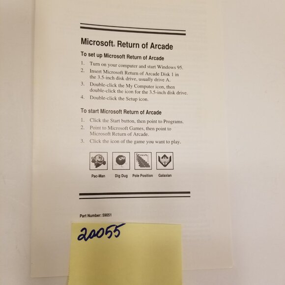 Microsoft Return of Arcade PC 1998 in box Pac-Man Galaxian Dig-Dug Pole Position - Picture 6 of 11